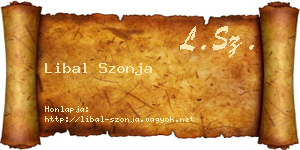 Libal Szonja névjegykártya